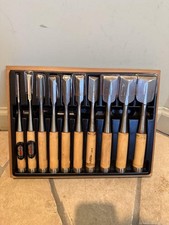 Ancien ciseau japonais lot de 10 nomi / scie à main scie à fer marteau...