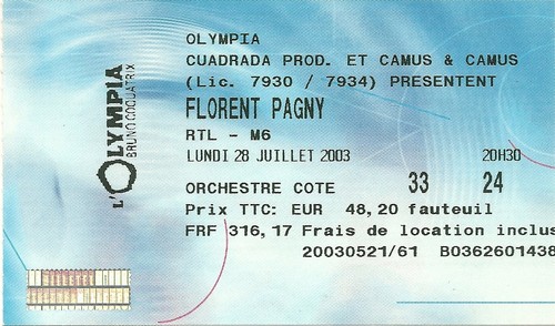 Rare ticket concert - de,
