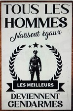 Plaque métal thème Gendarmerie Nationale