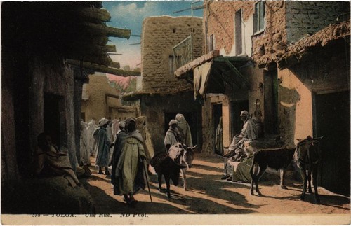Cpa algeria tolga une rue - ak,