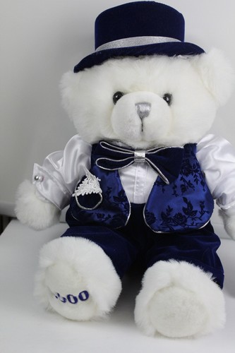 2000 millenium boy white teddy - millenium,