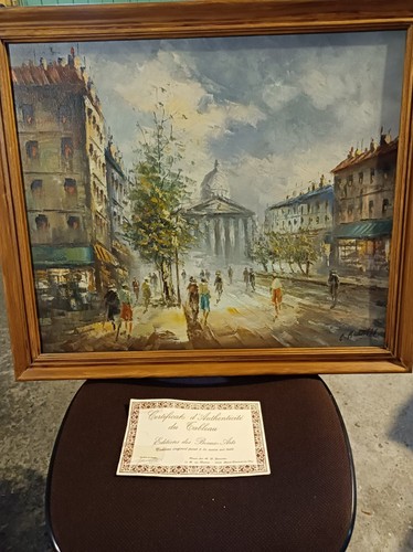 Tableau ancien huile burnett - tableau,
