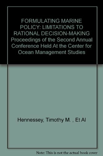 Formulating marine policy - formulating,
