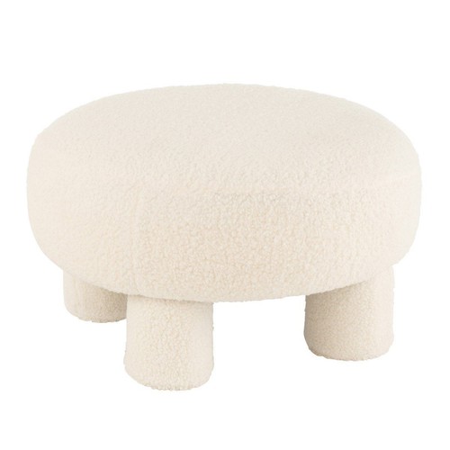 Pouf rond bouclette teddy - rond, "teddy"