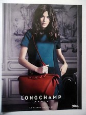 PUBLICITE-ADVERTISING :  LONGCHAMP Pliage Héritage  2014 Sac Cuir rouge,Mode