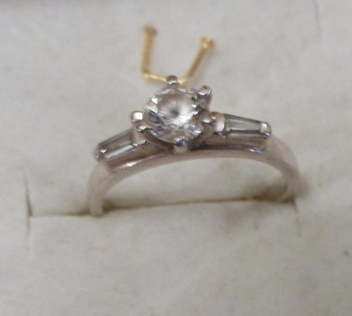 Bague argent solitaire - bague,