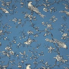 Toile de Jouy Mésange Bleu [au demi-mètre]