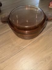 Cocotte Faitout Vision Corning Ronde en Verre Fumé 3,5litres