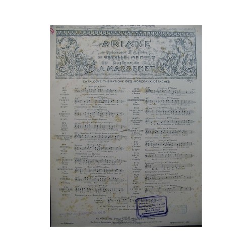 Massenet jules ariane scène - massenet,