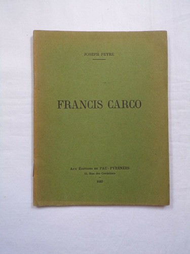 Francis carco joseph - carco, /