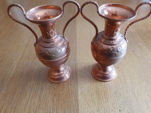 Petits vases cuivre hauteur - 2,