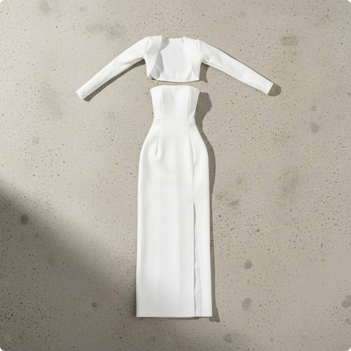 Robe longue soirée fendue - robe, de