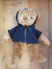 Peluche publicitaire collector Burberry : ourson avec duffle coat marine