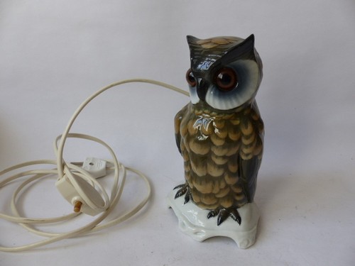 Veilleuse porcelaine hibou - veilleuse,