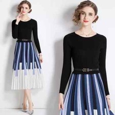 Ensemble Tailleur Noir Bleu