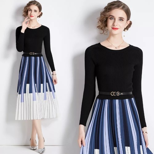 Ensemble tailleur noir bleu - tailleur,