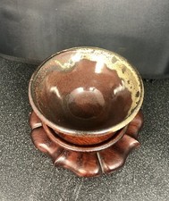 Old Asian kiln glazed tea bowl