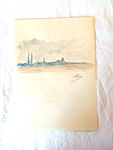 MARINE  AQUARELLE ORIGINALE