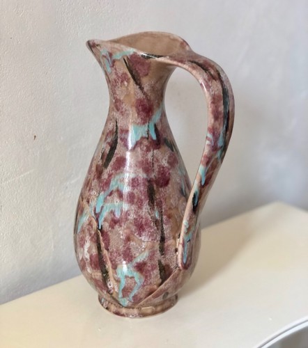 Carafe vintage rose céramique