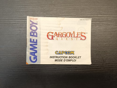 Notice seule gargoyle quest - notice, gargoyle's