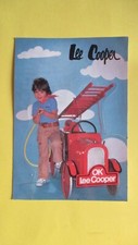 sticker vintage  LEE COOPER enfant avec camion de pompier à pédales