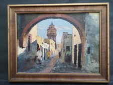 Tableau Orientaliste Huile sur toile HST signée Mayer Très bon état 38,5 x 30 cm