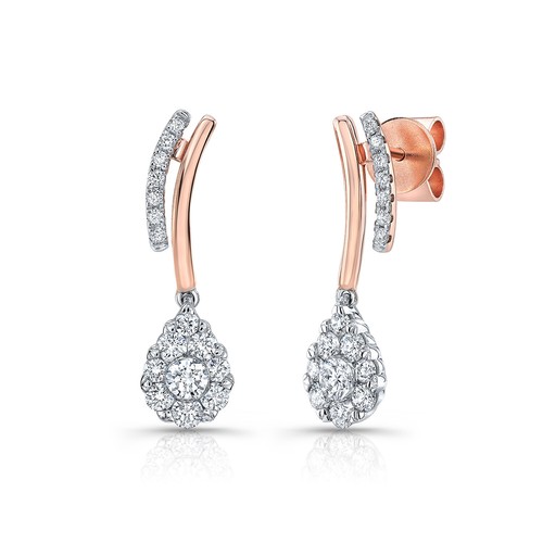 14k rose blanc diamant - rose,