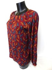 Etat NEUF, Blouse KARL MARC JOHN, bordeaux imprimé, Taille 38