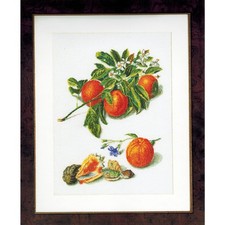 Théa Gouverneur Kit au point de croix compté "Oranges & Mandarines Aïda", 33x45c
