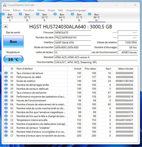 Hdd 3to sata - 3to, 6.0