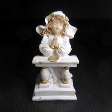Figurine statue communiante religion christianisme catholique vintage N7279