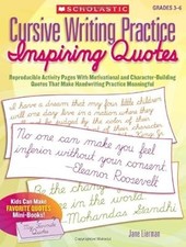 Cursive Writing Practice: Inspiring Quotes: Reproducible Activity Pages with Mot
