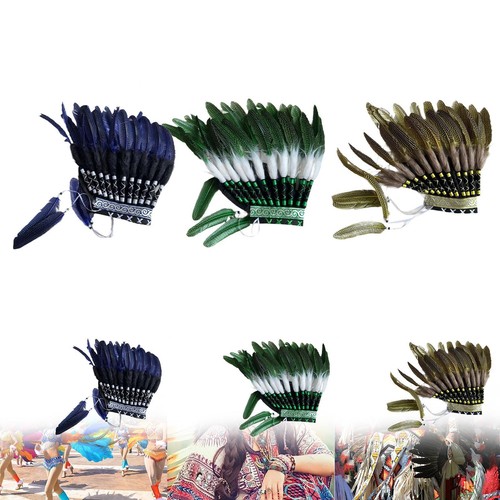 Coiffe indienne plumes - en,
