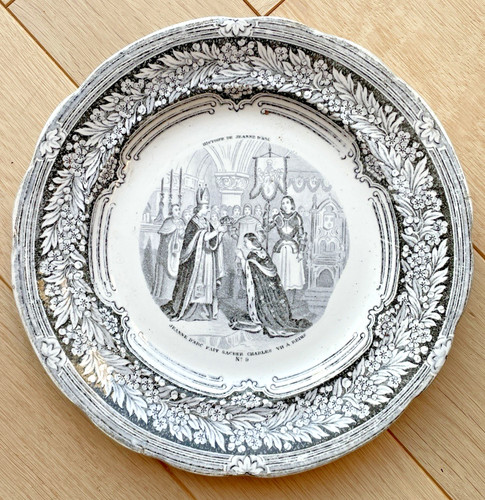 Assiette parlante faïence - , de