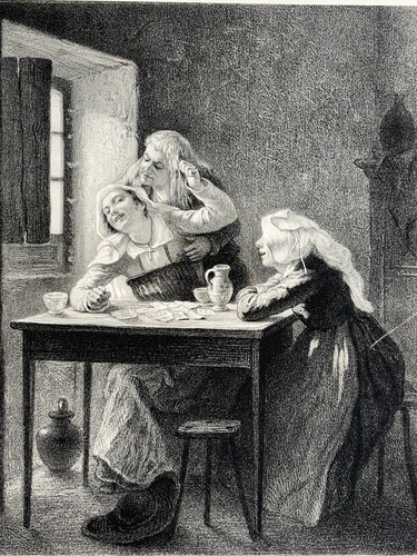 Baiser perdu lithographie - baiser,