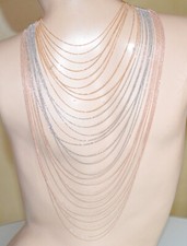 Sautoir Argent Or Rose Doré