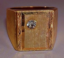 19grs Ancienne bague plaqué