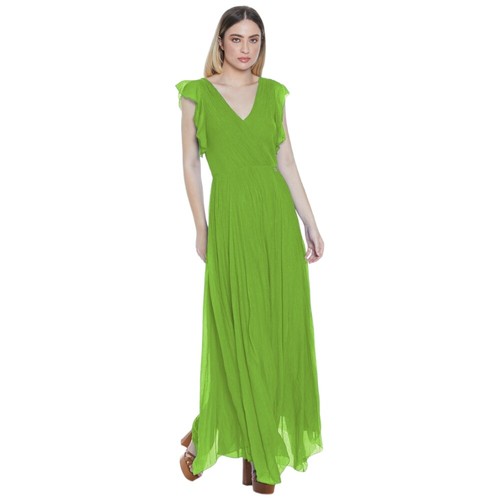 Robe longue avec volants - robe,