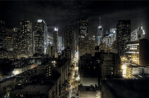 Manhattan night picture - at,