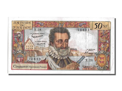 Billet france 50 nouveaux - billet,, france,
