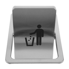  Poubelle de comptoir encastrée avec couvercle en acier inoxydable, couvercle à