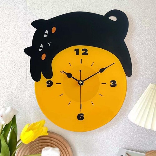 Horloge murale chat - murale, chat,