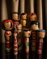 Lot poupées kokeshi - de,