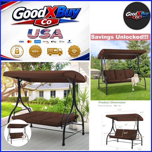 Brown seat patio - 3-seat,