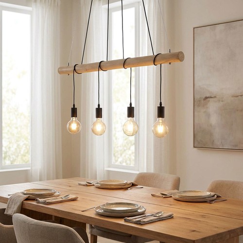 Suspension lampe bois - lampe,