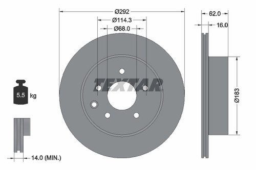 Disque frein - (lot, 2)