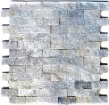 Mosaïque marbre pierre naturel brique blanc splitface mur 45-0204_f | 10 plaques
