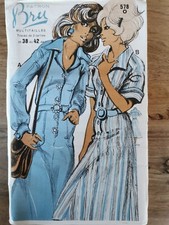 578 PATRON MULTITAILLES BRU VINTAGE FRENCH PATTERN 60/70 ROBE PRINTEMPS 38 AU 42