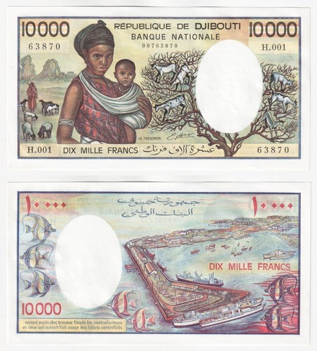 Djibouti 000 francs - 10,000,