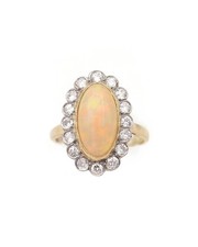 Bague marguerite opale
